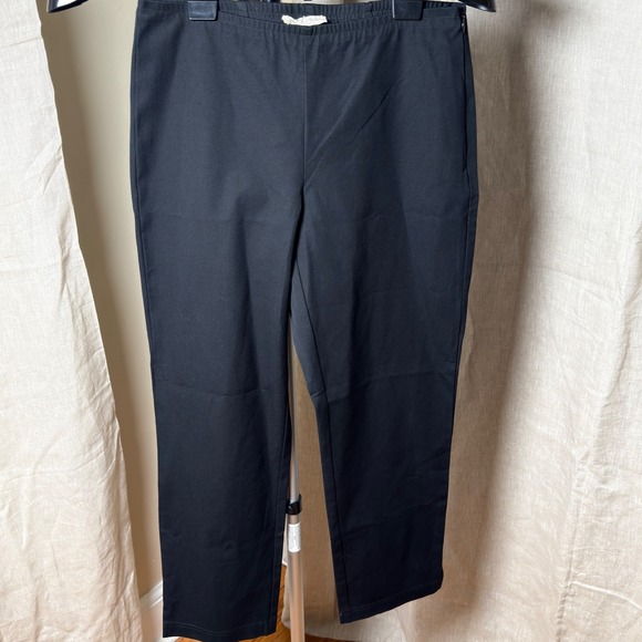 Eileen Fisher Pants - Eileen Fisher Petite PP Black Slim Ankle Pants Side Zip Organic Cotton Stretch